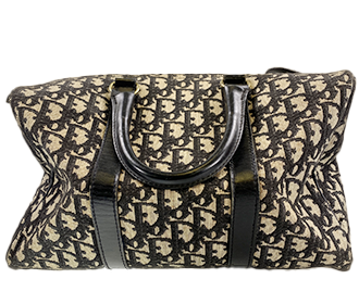 トロッター キャンバス レザー ネイビー ベージュ ボストンバッグ