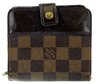 ダミエ エベヌ コンパクト ジップ ラウンドファスナー 二つ折り 財布 N61668