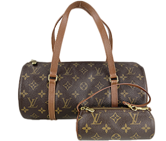 モノグラム パピヨン30 ブラウン ハンドバッグ M51365