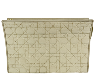 カナージュ ナイロン ベージュ クラッチバッグ