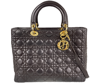 レディカナージュ ラージ ラムスキン ブラウン 2WAY ハンドバッグ