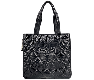 マトラッセ パテント レザー ブラック トートバッグ