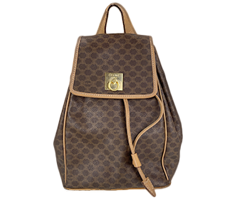 マカダム PVC レザー ブラウン リュックサック