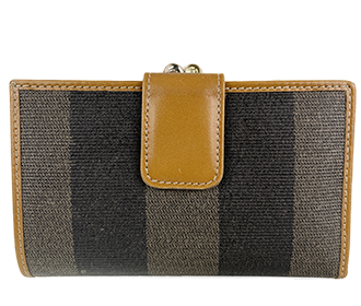 ぺカン PVC レザー ブラック ブラウン 財布