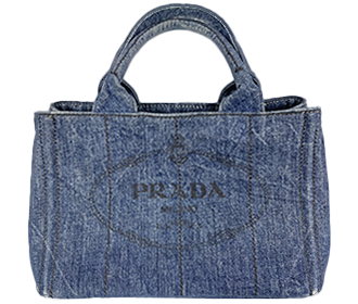 カナパ デニム ブルー ハンドバッグ