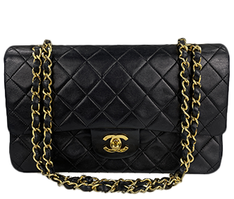 マトラッセ 25㎝ ラムスキン ブラック ショルダーバッグ A01112