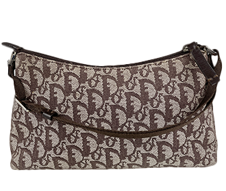 トロッター キャンバス レザー ブラウン ショルダーバッグ