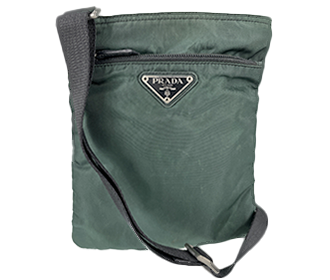 ナイロン キャンバス グリーン ショルダーバッグ