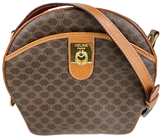 マカダム ガンチーニ PVC レザー ブラウン ショルダーバッグ