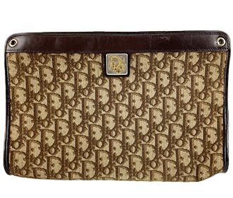 トロッター キャンバス レザー ブラウン ショルダーバッグ