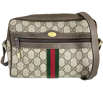 オールドシェリーライン PVC レザー ベージュ ブラウン ショルダーバッグ