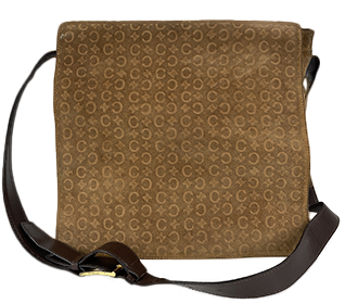 Cマカダム スエード レザー ブラウン ショルダーバッグ