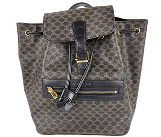 マカダム PVC レザー ブラウン リュックサック