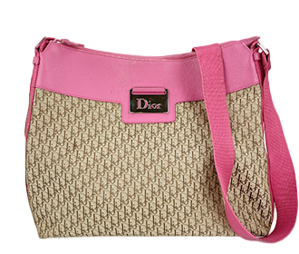 トロッター キャンバス レザー ピンク ベージュ ショルダーバッグ