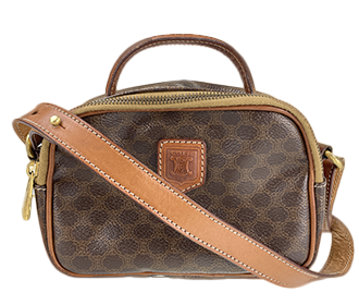 マカダム PVC レザー ブラウン 2WAY ショルダーバッグ