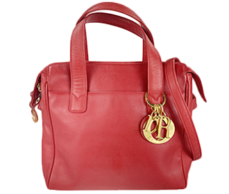 レザー レッド 2WAY ハンドバッグ