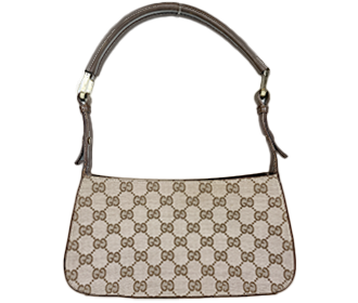 GGキャンバス キャンバス レザー ベージュ ショルダーバッグ