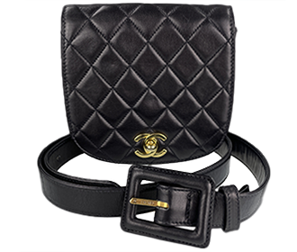 マトラッセ ラムスキン ブラック ウエストポーチ