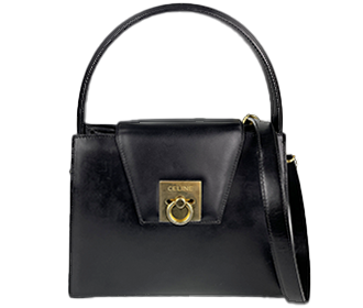 ガンチーニ レザー ブラック 2WAY ハンドバッグ