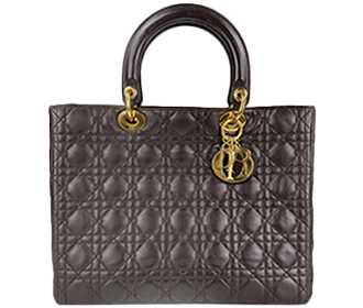 レディカナージュ ラージ ラムスキン ブラウン ハンドバッグ