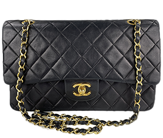 マトラッセ 25㎝ ラムスキン ブラック ショルダーバッグ A01112