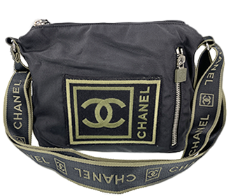 スポーツライン キャンバス ブラック ショルダーバッグ