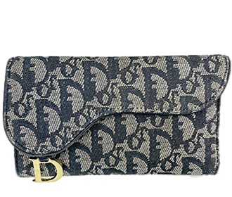 サドル トロッター キャンバス レザー ネイビー 財布