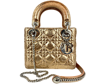 レディカナージュ ミニ レザー ピンクゴールド 2WAY ハンドバッグ