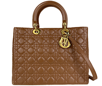 レディカナージュ ラージ ラムスキン ブラウン 2WAY ハンドバッグ