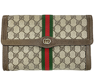 オールドシェリーライン PVC レザー ブラウン セカンドバッグ