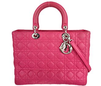 レディカナージュ ラージ ラムスキン ピンク 2WAY ハンドバッグ