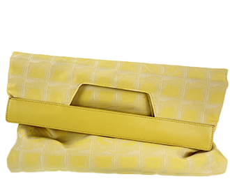 ニュートラベルライン ナイロンジャガード イエロー ハンドバッグ