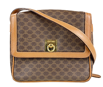 マカダム ガンチーニ PVC レザー ブラウン ショルダーバッグ