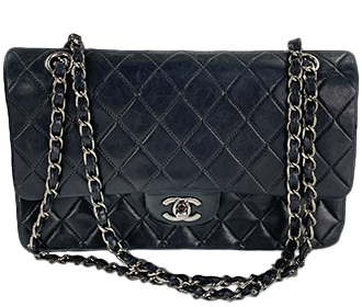 マトラッセ 25㎝ ラムスキン ブラック ショルダーバッグ A01112