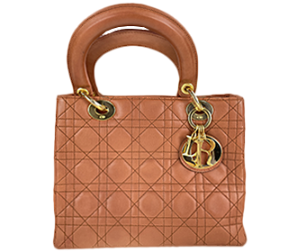 レディカナージュ ミディアム ラムスキン ブラウン ハンドバッグ