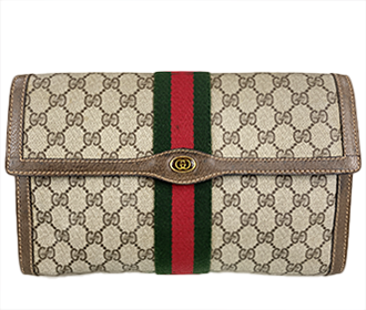 オールドシェリーライン PVC レザー ブラウン セカンドバッグ