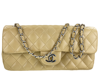 マトラッセ 25㎝ ラムスキン ベージュ ショルダーバッグ