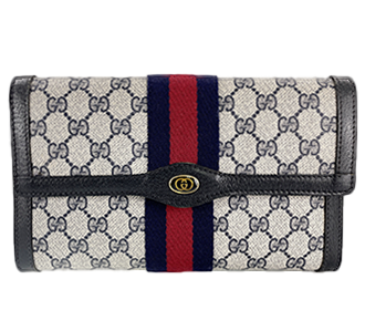 オールドシェリーライン PVC レザー グレー ネイビー セカンドバッグ