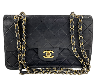 マトラッセ 25㎝ ラムスキン ブラック ショルダーバッグ A01112