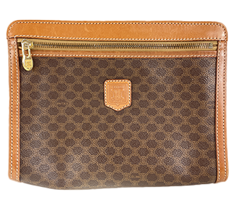 マカダム PVC レザー ブラウン セカンドバッグ