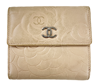 カメリア ラムスキン ベージュ 財布