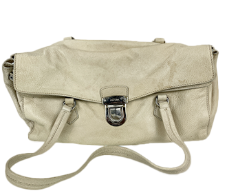 レザー ホワイト ショルダーバッグ