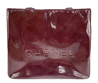 パテント パープル ハンドバッグ