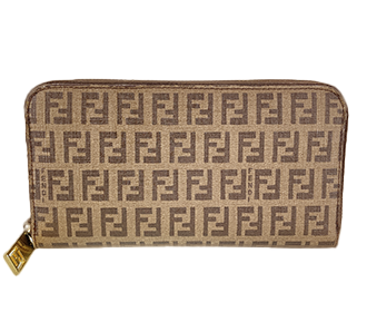 ズッキーノ PVC ブラウン ラウンドファスナー 長財布