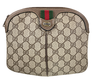 オールドシェリーライン PVC レザー ベージュ ブラウン ショルダーバッグ