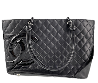 カンボンライン カーフスキン ブラック ラージ トートバッグ A25169