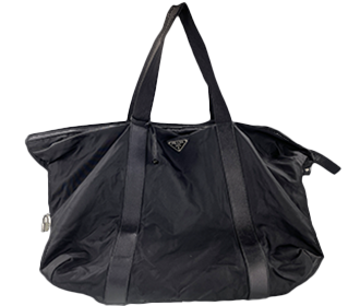 ナイロン キャンバス ブラック ボストンバッグ