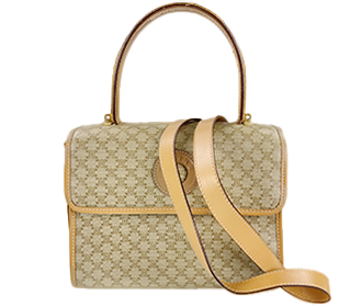 マカダム サークル PVC レザー ベージュ 2WAY ハンドバッグ