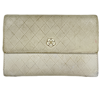 カメリア ビコローレ レザー ホワイト 財布