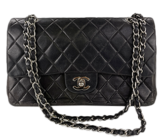 マトラッセ 25㎝ ラムスキン ブラック ショルダーバッグ A01112